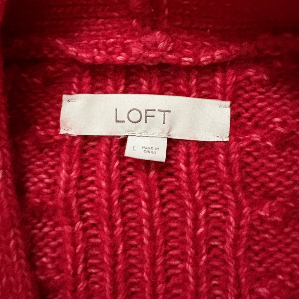 LOFT Grandpa Cable Knit Cardigan - Picture 3 of 4